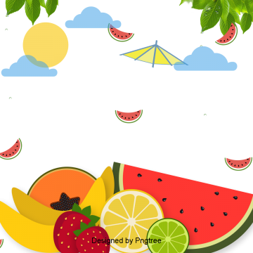 Beautiful Cool Cartoon Summer Drinks Holiday Background, - Summer (360x360), Png Download