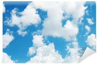 Blue Sky Background With White Clouds Wall Mural • - Cloud (400x400), Png Download