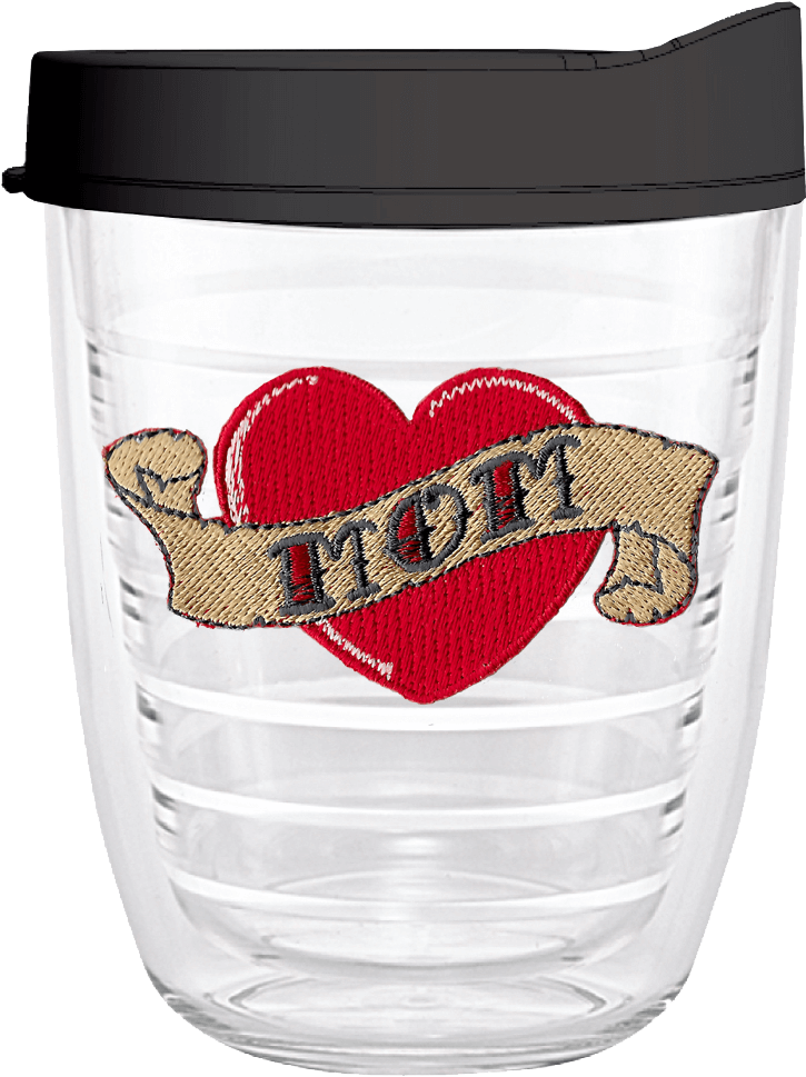 Mom Tattoo Heart 12oz Tumbler - Tumbler (800x1200), Png Download