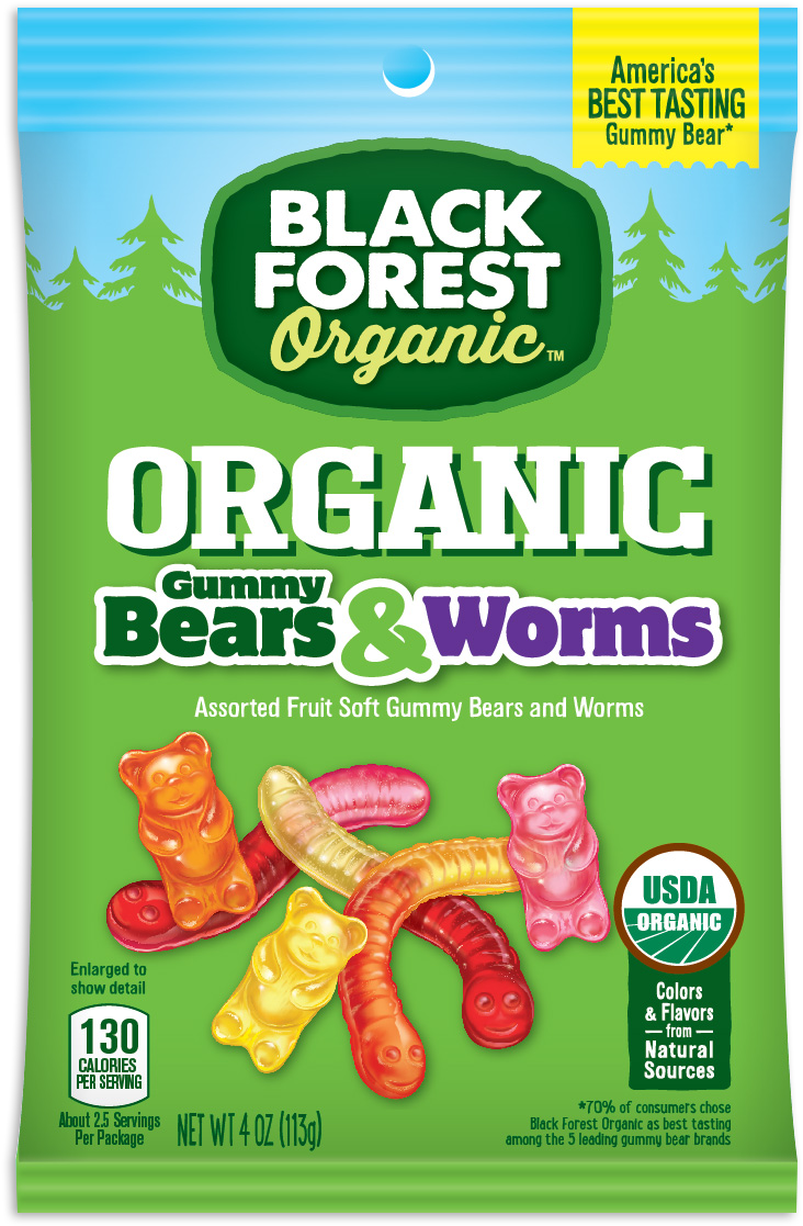 Black Forest Organics - Black Forest Organic Bears And Worms - 4 Oz. (790x1176), Png Download