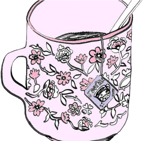 Teacup Clipart Png Tumblr - Taza De Cafe Tumblr Dibujo (640x480), Png Download