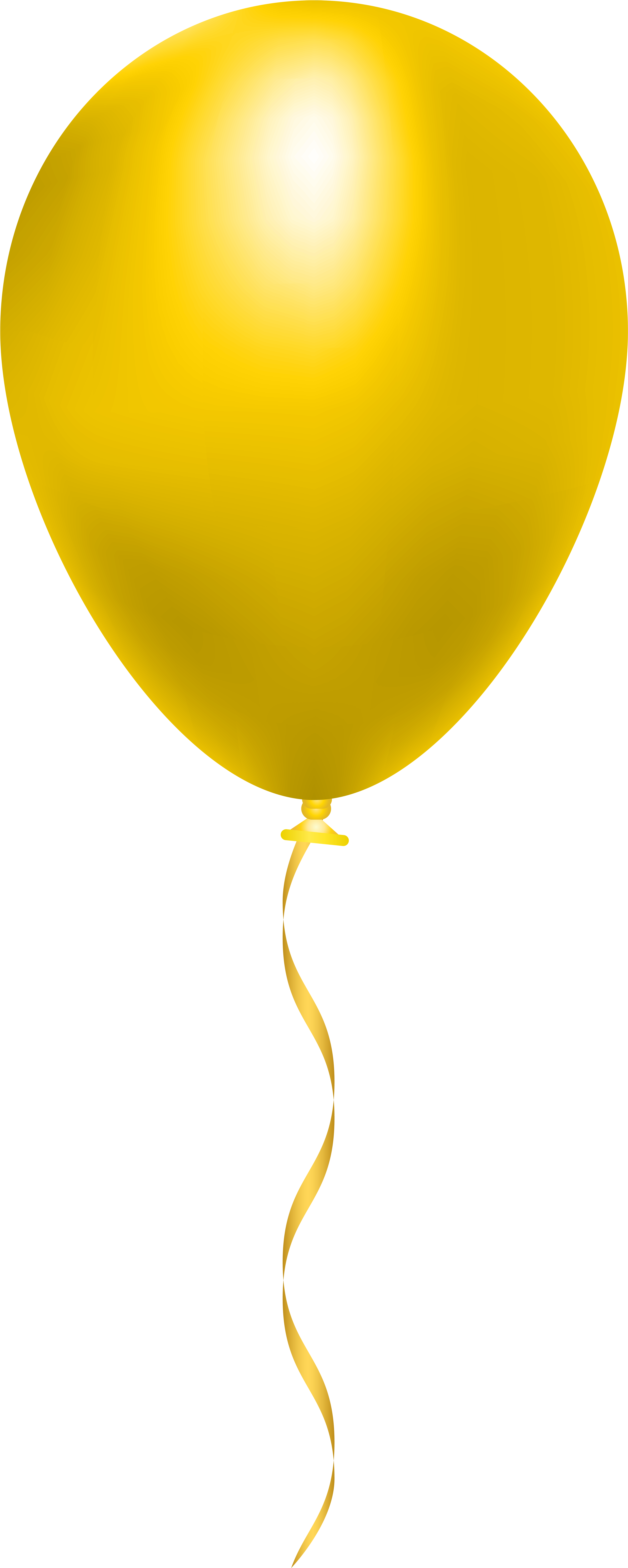 Yellow Balloon Png Clip Art Image - Yellow Balloon Clipart Png (3277x8000), Png Download