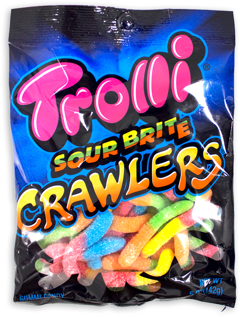 Brite Crawlers - Trolli Sour Brite Crawlers (5oz Bag) (654x654), Png Download