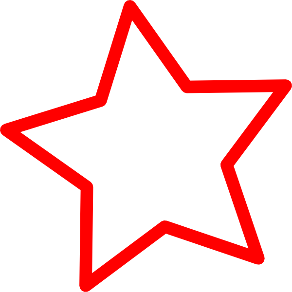 Clip Art Freeuse Library Patriotic Stars Clipart - Red Star Outline Png (600x600), Png Download