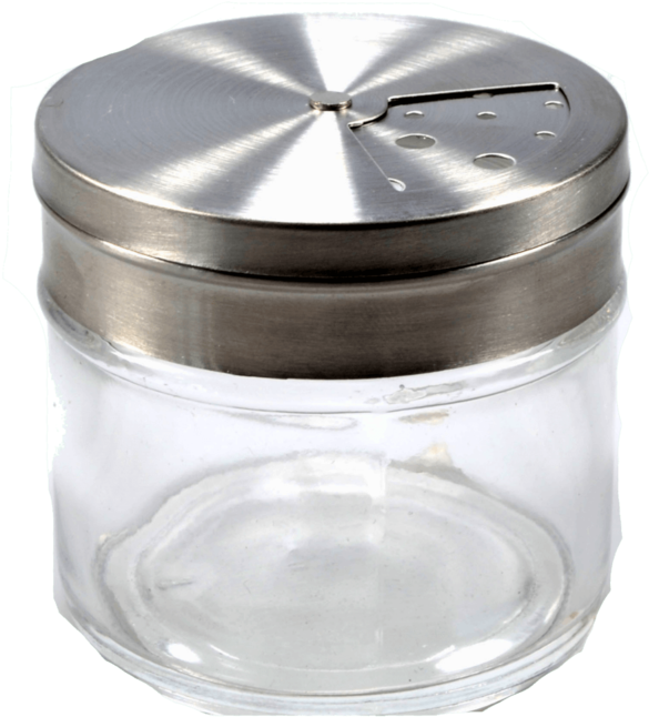 Salt Shaker Mit Stainless Steel Lid - Gewürzstreuer Edelstahl (1000x1000), Png Download