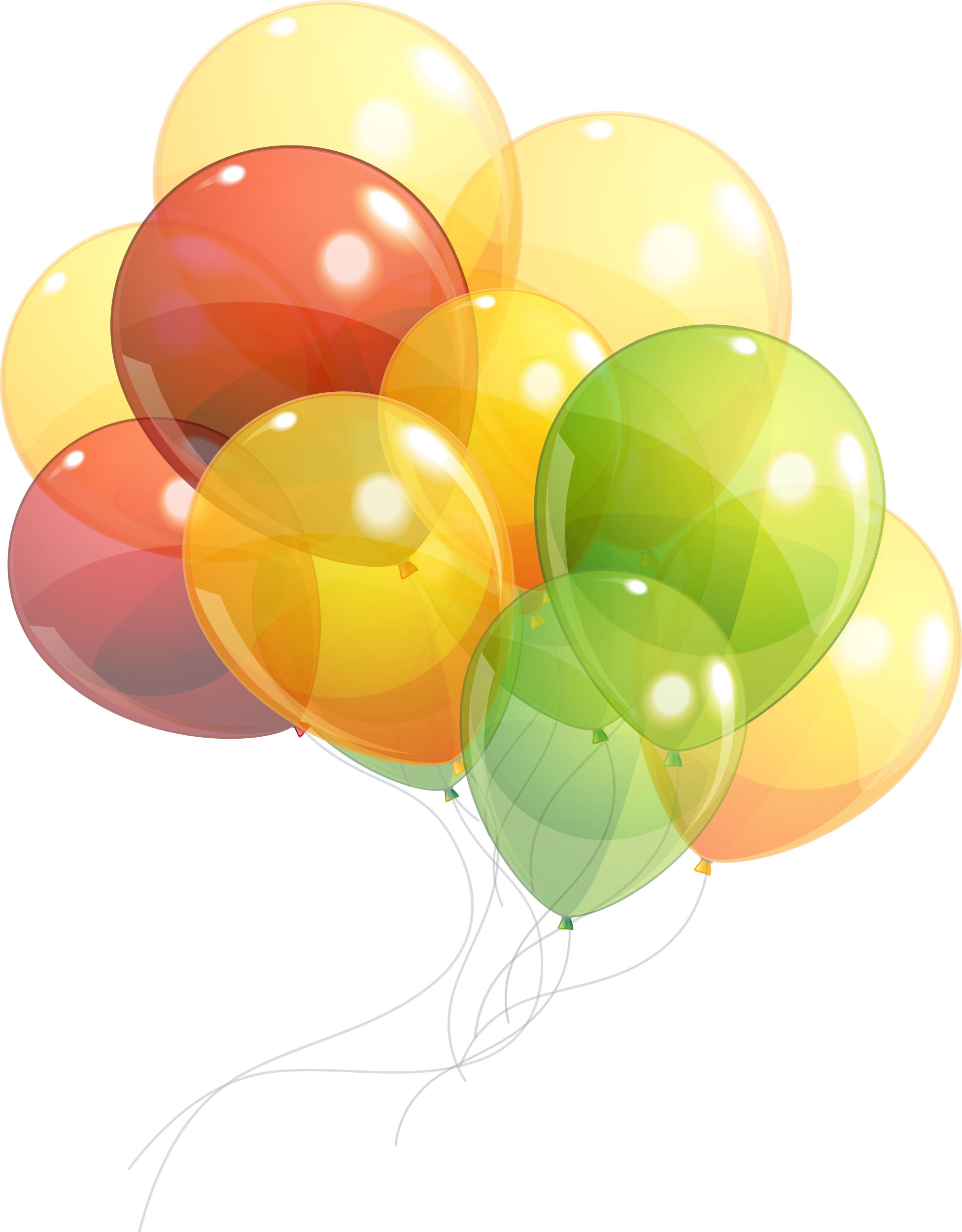 Render Ballon Multicolore Ballons Multicolores Fete - Ballon Render (1952x2500), Png Download