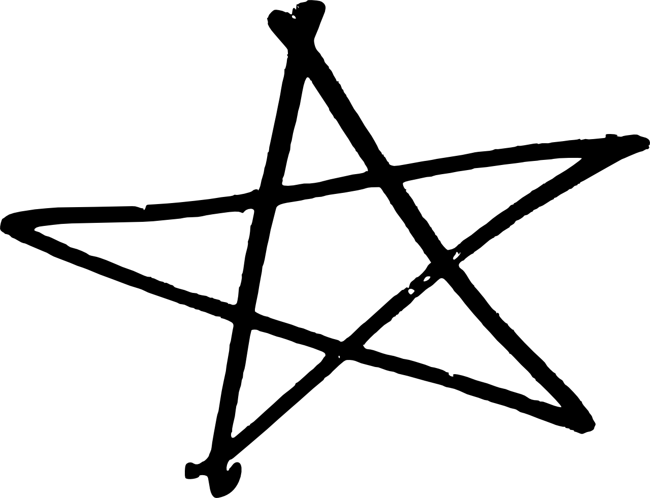 Star2 - Graffiti Star Transparent (1280x981), Png Download