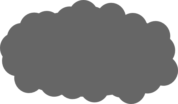 Grey - Dark Cloud Clip Art (600x353), Png Download