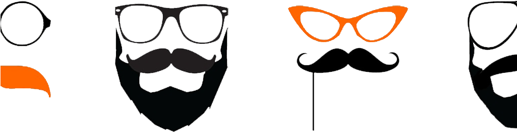 7 2 No Shave Movember Day Mustache Png File - Grain To Glass Designs Beard And Mustache 16 Wall Decal (1024x400), Png Download
