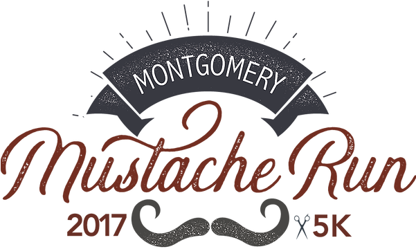 2017 Montgomery Mustache Run 5k - Calligraphy (600x441), Png Download