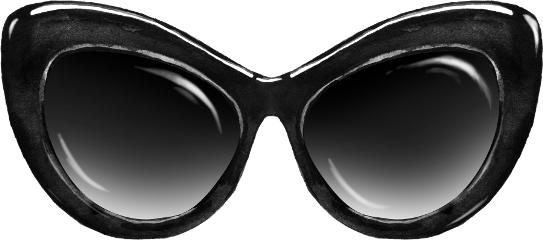 Glasses Cateye Black Freetoedit - Portable Network Graphics (543x240), Png Download