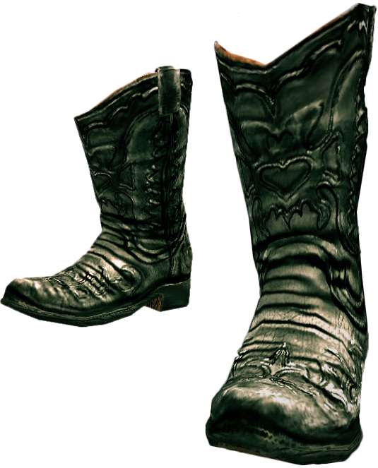 Cowboy Boot Free Png Image - Black Cowboy Boots Png (535x663), Png Download