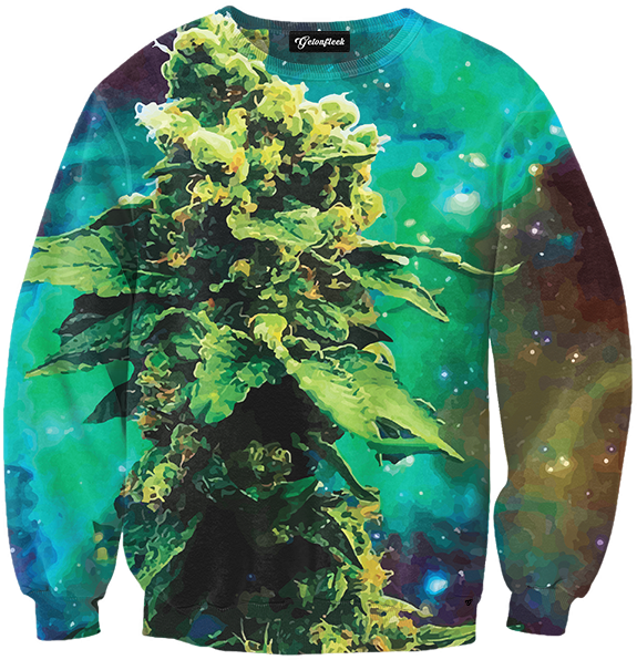 A Big Joint - Weed Galaxy Sweater (450x450), Png Download
