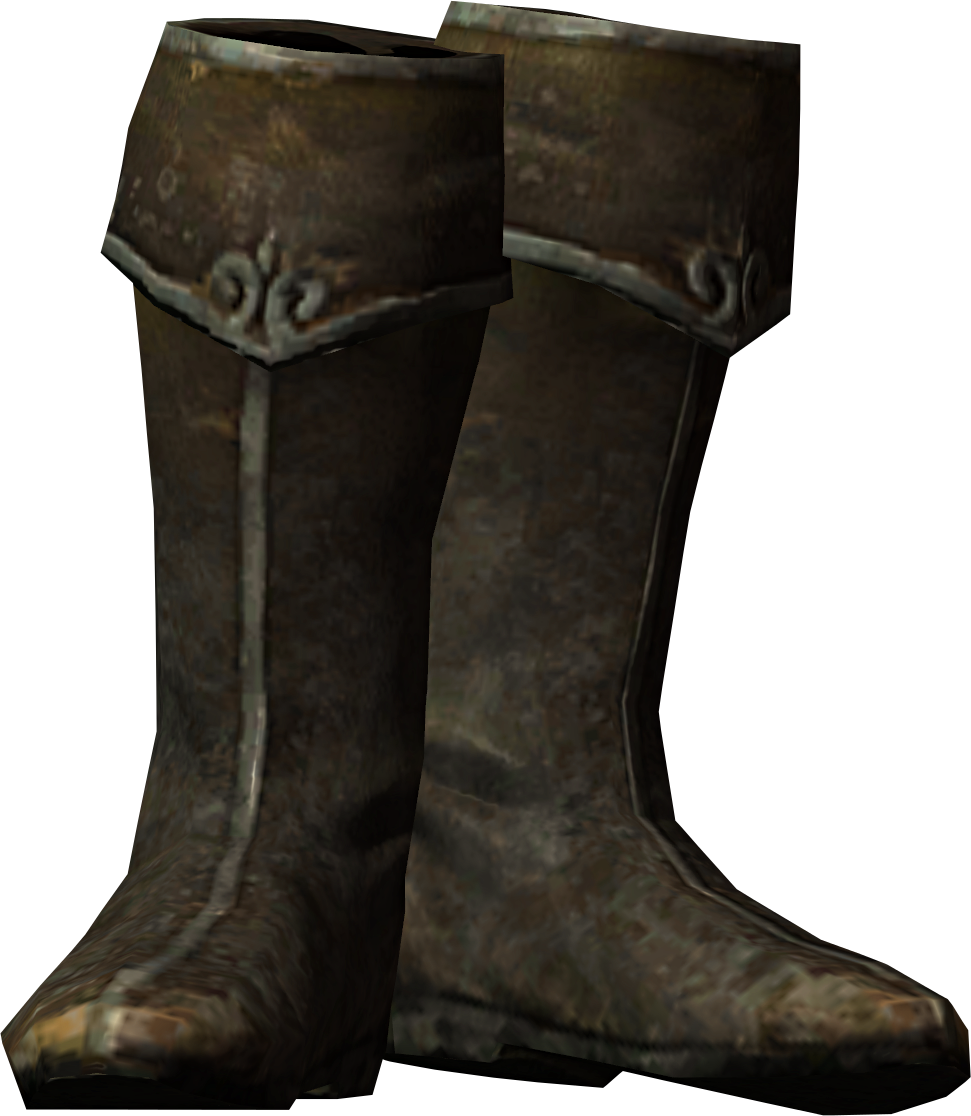 Cuffed Boots - Skyrim Cuffed Boots (971x1116), Png Download