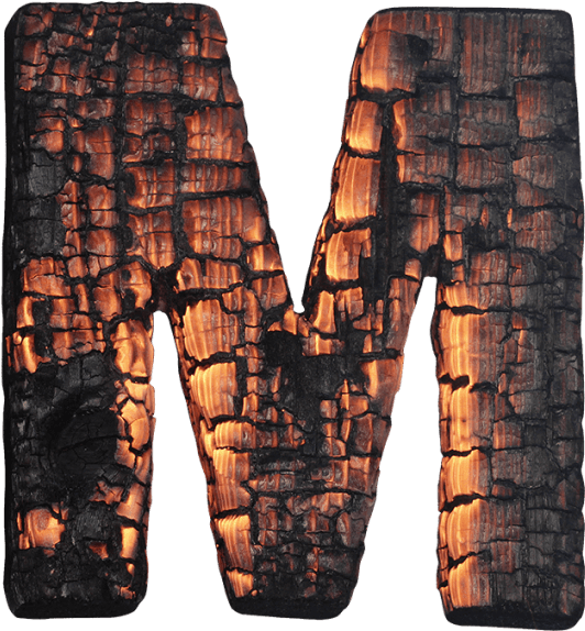 Burned Wood Font - Burned Wood Png (595x595), Png Download
