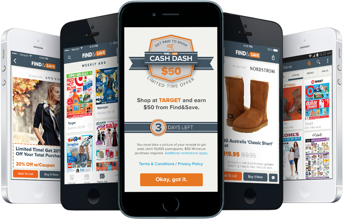 Findsave App For Iphone And Andro - Coupon (1188x791), Png Download