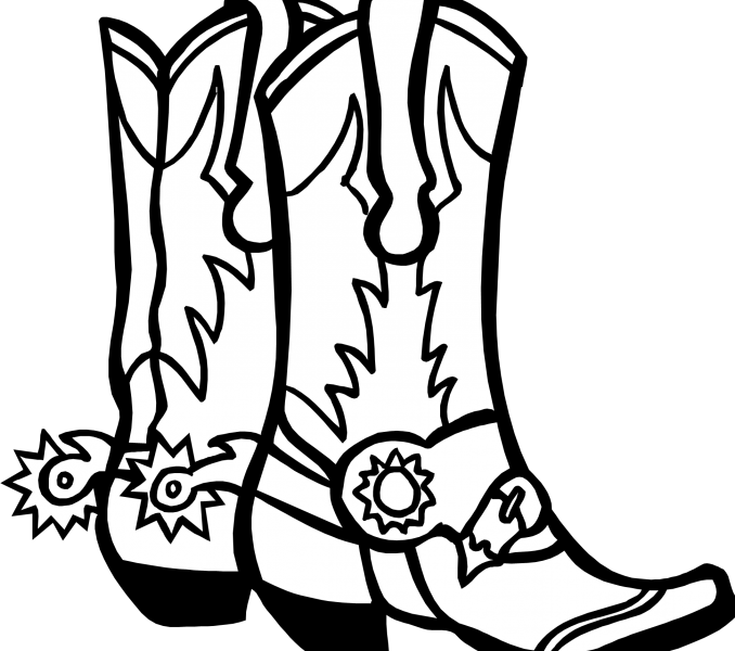 Picture Library Boot Drawing At Getdrawings Com Free - Cowboy Boots Drawing Easy (678x600), Png Download