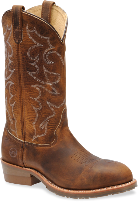 Boot - Double H Round Toe Boots (454x661), Png Download