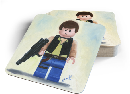 Han Solo Coasters - Girl (480x480), Png Download