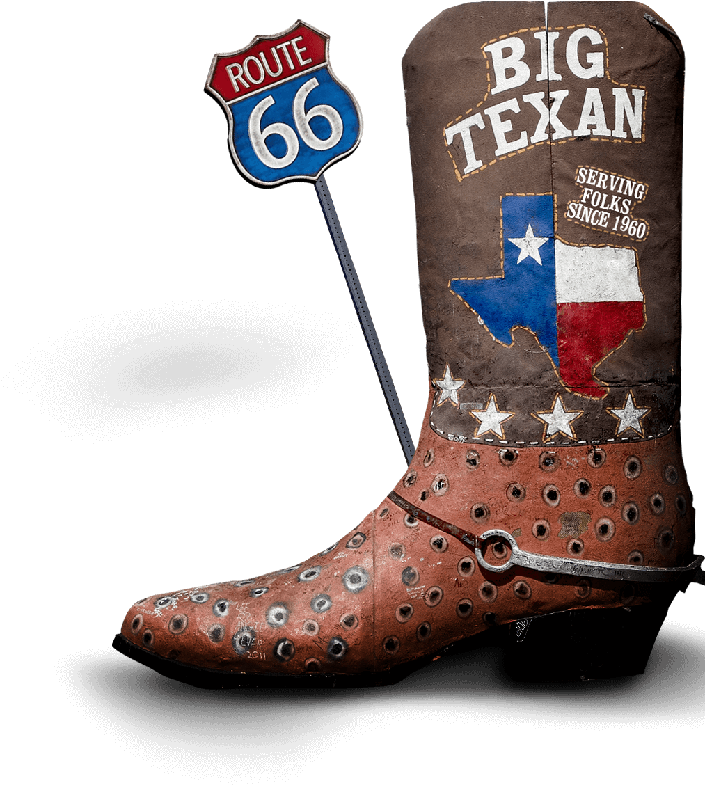 Header-boot - The Big Texan Steak Ranch (1150x1145), Png Download