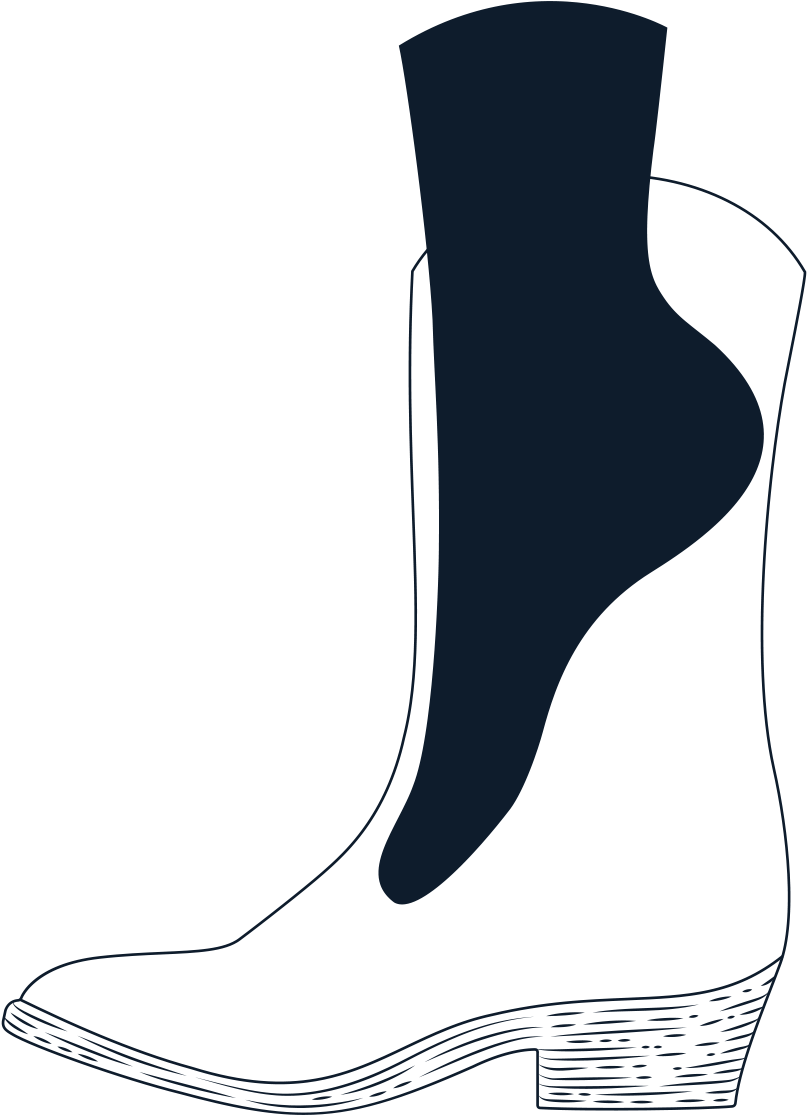 Foot Going In - Cowboy Boot (1050x1300), Png Download