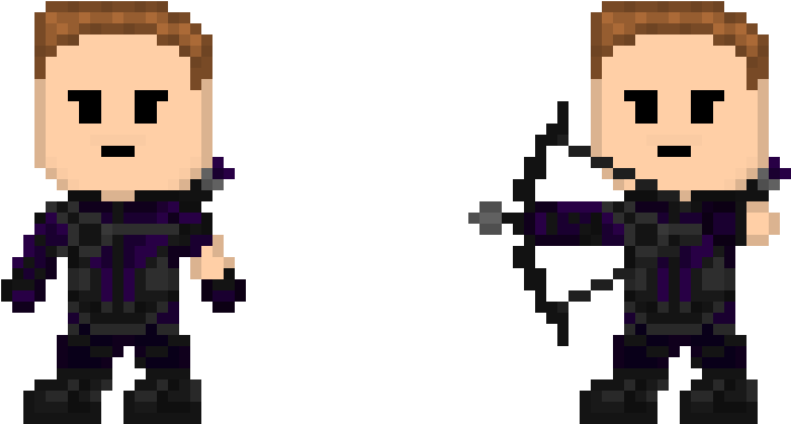 Hawkeye - Capitan America Infinity War Pixel Art (800x520), Png Download