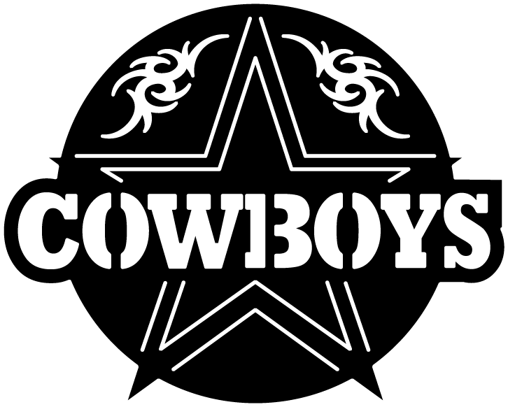 Cowboys Star And Ornaments - Plasma Cutting (726x582), Png Download