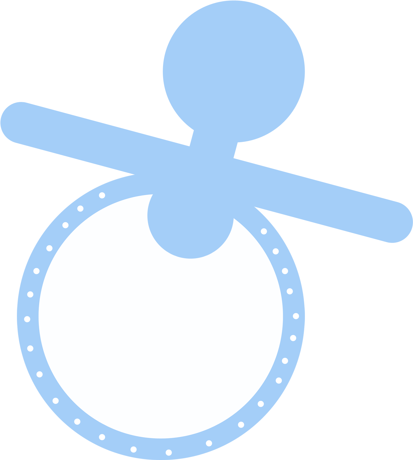 Pacifier Cliparts Free - Baby Blue Pacifier Png (3600x3600), Png Download
