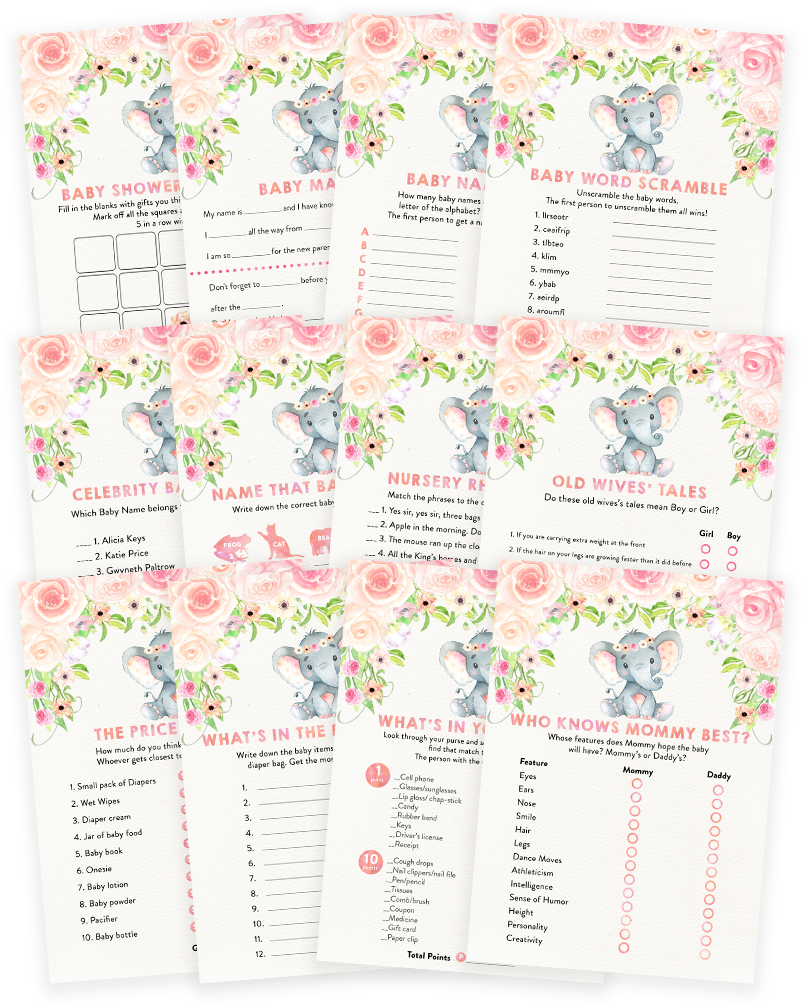 Instant Download, No Waiting - Baby Shower (819x1024), Png Download
