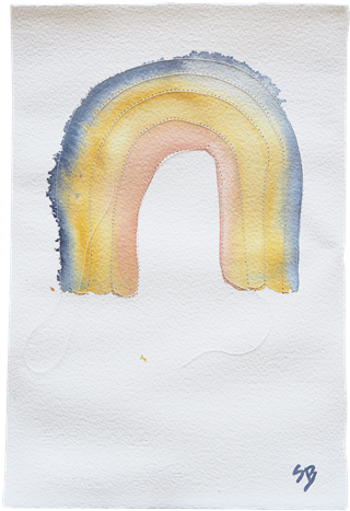 Shop The One Of A Kind Rainbow Water Colour Art Piece - Arch (360x497), Png Download