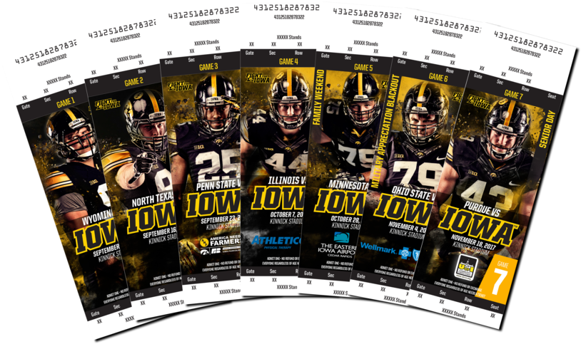 Tickets Spread - Iowa Hawkeyes Football (1000x771), Png Download