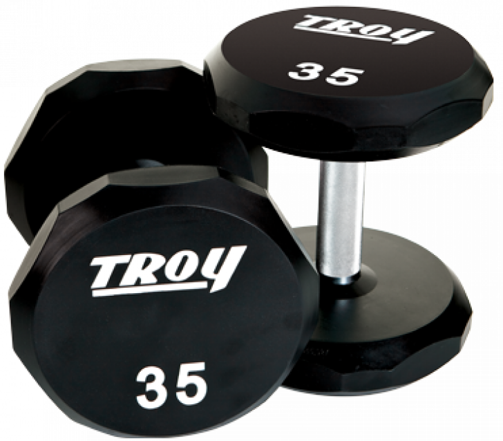 Picture Of Troy Urethane 12-sided Dumbbells - Troy Dumbbells (728x638), Png Download
