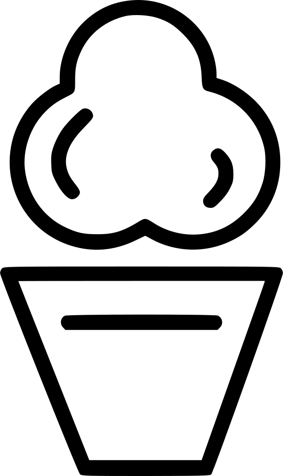 Potted Plant - - Icon (582x980), Png Download