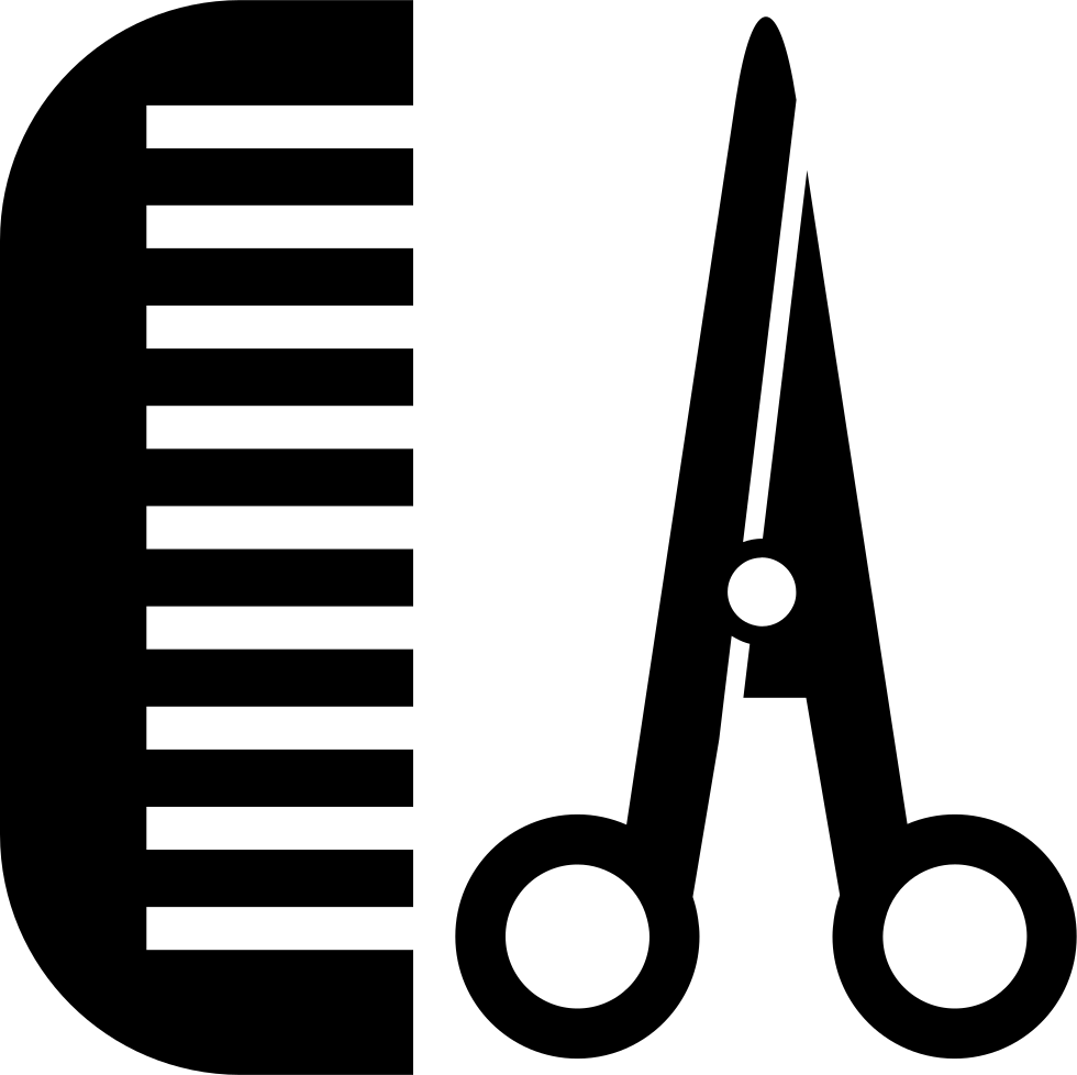 Comb And Scissors For Hair Comments - Icon Scissors And Comb (980x978), Png Download