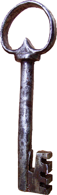 Chain Lock, Old Key - Photograph (200x685), Png Download