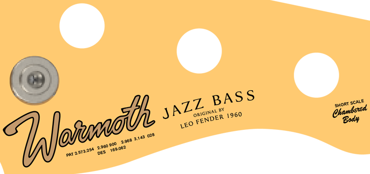 I Have Seen Someone Else Do A 50s Spaghetti Warmoth - Fender Jazz Bass Vector (750x354), Png Download
