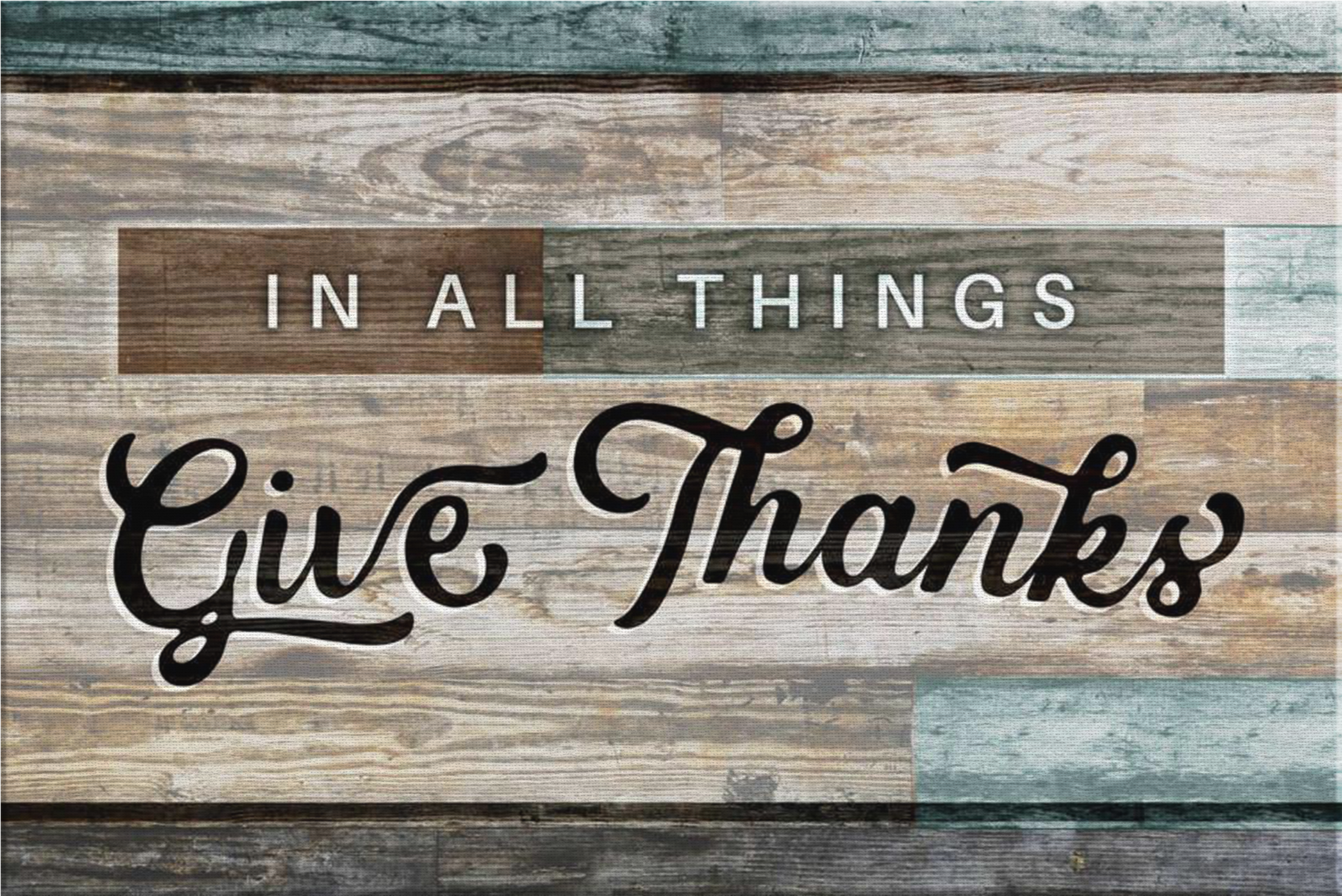 "in All Things Give Thanks" Premium Canvas - Calligraphy (2000x2000), Png Download