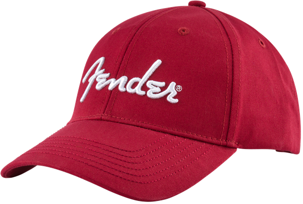 Fender® Logo Stretch Cap, Red - Fender (600x405), Png Download