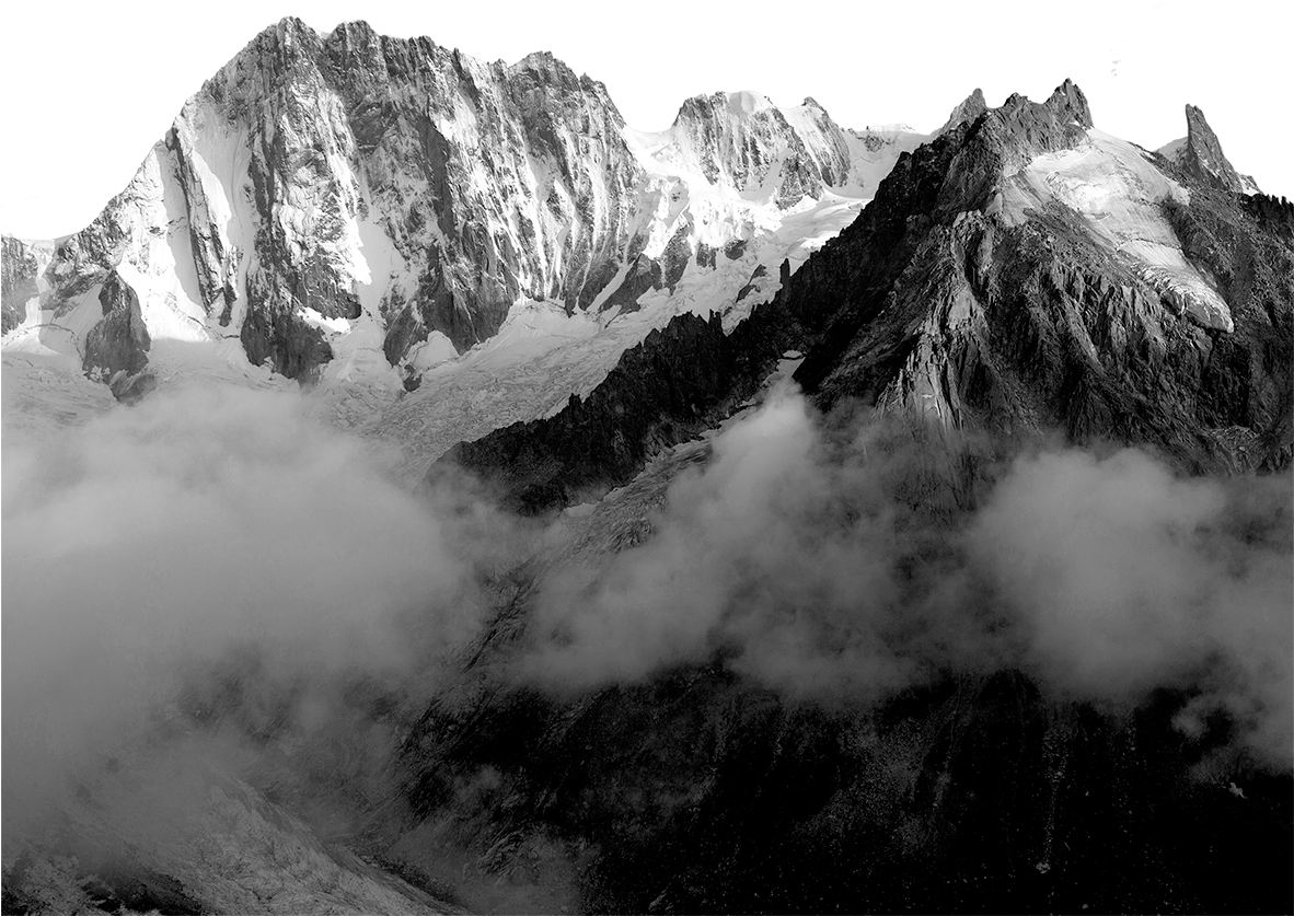 1987 - Grandes Jorasses (1181x1035), Png Download