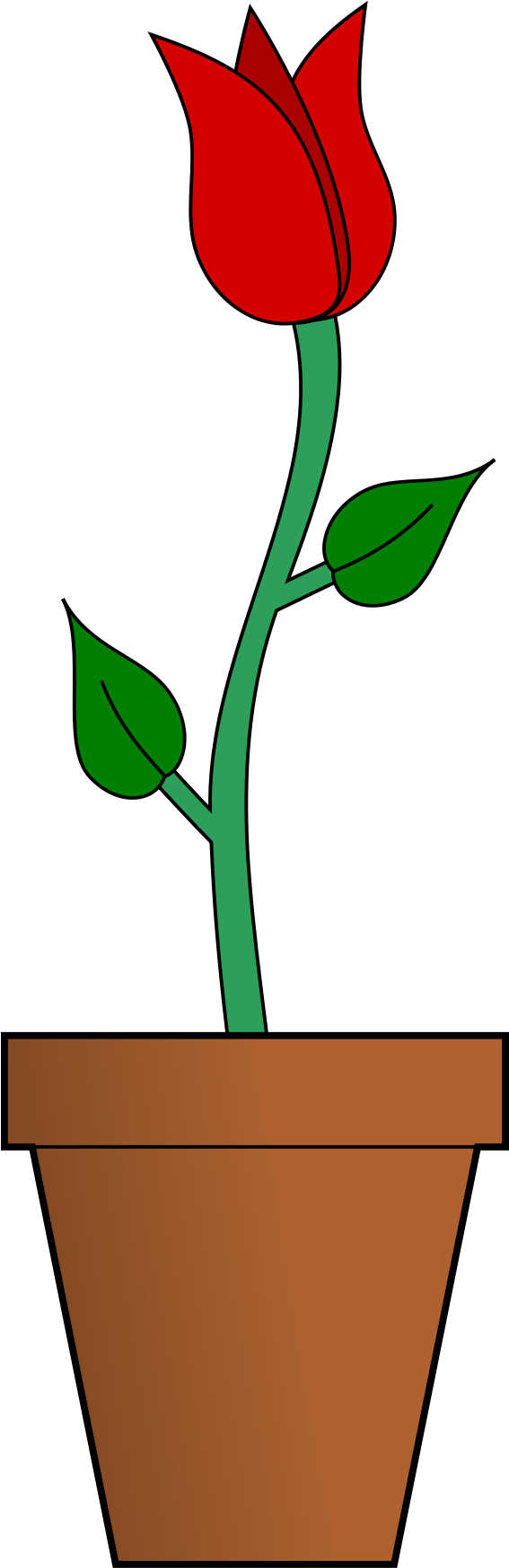 Symbol Flower Rose Panda Free Images Christian - Flower Vase Cartoon Png (1969x1969), Png Download