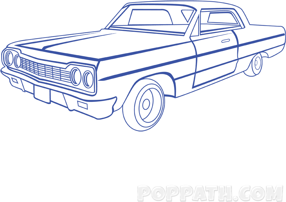 Clip Free Library Fast Drawing Classic Car - Graphics (1000x1000), Png Download
