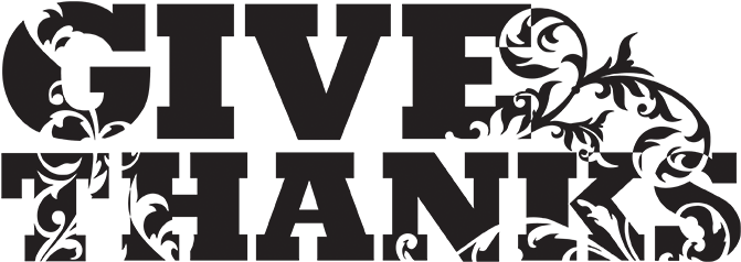 Give Thanks Swirly - Poster (744x263), Png Download
