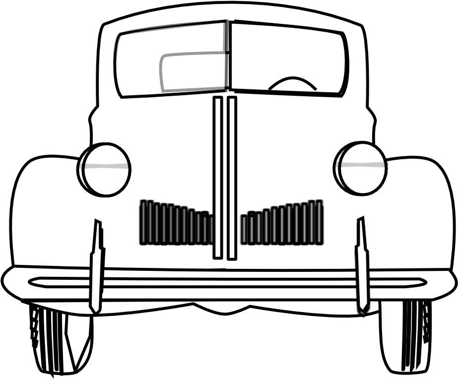 Classic Cars Hd Clipart - Png Black And White Cars (999x999), Png Download
