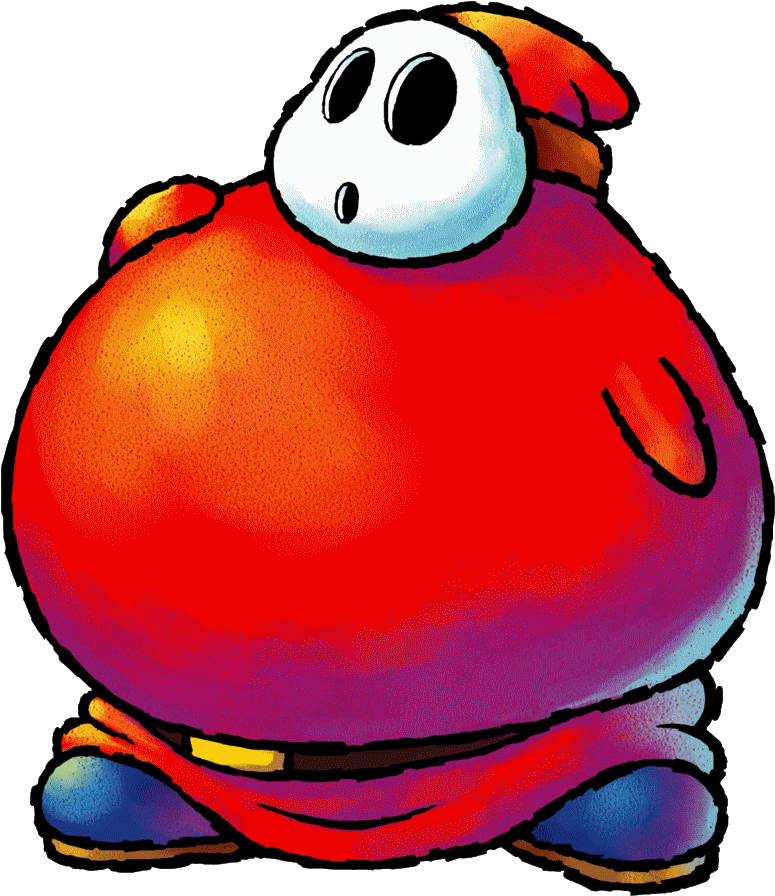 Fat Guy Artwork - Mario Fat Shy Guy (800x906), Png Download
