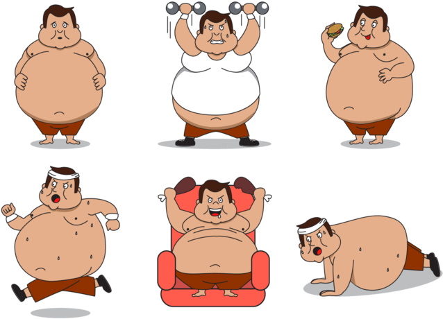 Fat Guy Character Vector - Pixel Art Fat Guy (700x490), Png Download