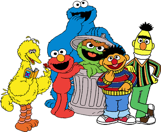 Graphic Free Download At Getdrawings Com Free For Personal - Sesame Street Characters Png (550x489), Png Download