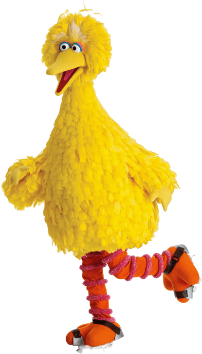 Transparent Stock Sesame Street Rollerskating Transparent - Chicken From Sesame Street (433x750), Png Download