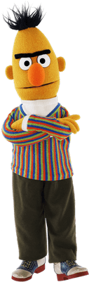 Sesame Street Bert Frowning - Bert Sesame Street (400x400), Png Download