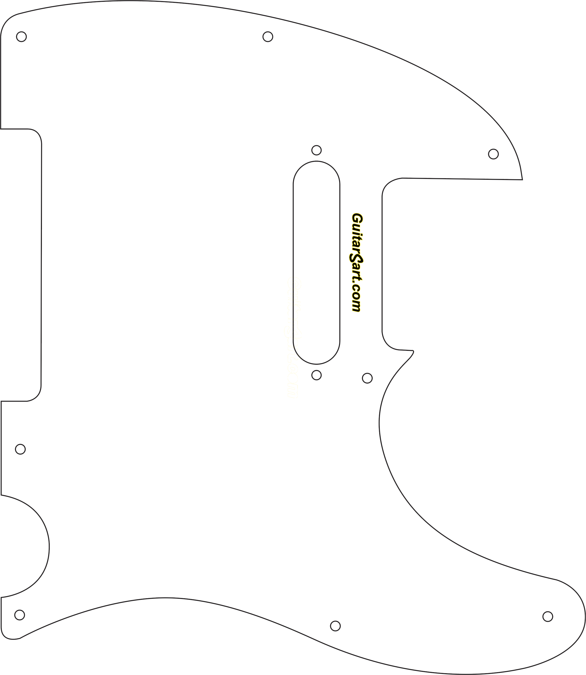 Fender Tele® Style Pick Guard W Logo T8 Xs1 Pdf 1 - Telecaster Pickguard Charlie Christian (2236x2576), Png Download