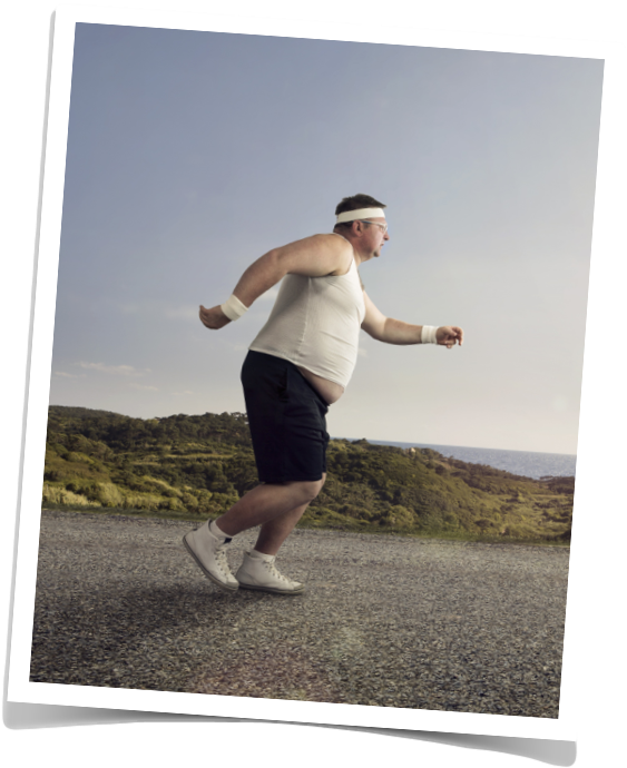 Close - Fat People Exercise (636x744), Png Download